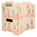 DALBER Speelgoedkist voor kinderen van hout, set van 2 opbergdozen voor speelgoed, stapelbaar, met handgrepen, aan beide zijden bruikbaar, opslag voor kinderkamer, speelgoedorganizer, Loving Deer