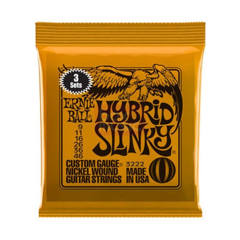 Ernie Ball 3222 Hybrid Slinky Nickel Wound 3 Pack