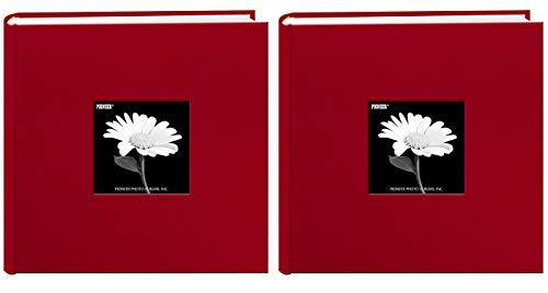 Pioneer Photo Albums DA200CBF-SKB Stof Frame Album (Houdt 200 4x6" Foto's, Hemelsblauw) (Apple Red (Bundle))