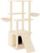 vidaXL Kattenmeubel met sisal krabpalen 133 cm crèmekleurig