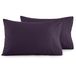 Elegant Comfort Luxe ultrazachte 2-delige kussensloop set 1500 draadtelling Egyptische kwaliteit microvezel dubbel geborsteld-kreukbestendig, standaardmaat, paars
