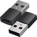 Satechi, Pakket van 2 USB-A naar USB-C USB 3 Adapters.0 10 Gbps en Aluminium Compact, Zwart / Zilver