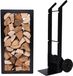 Weltevree Woodstock set Trolley & Hout Opslag, Houtberging Zwart