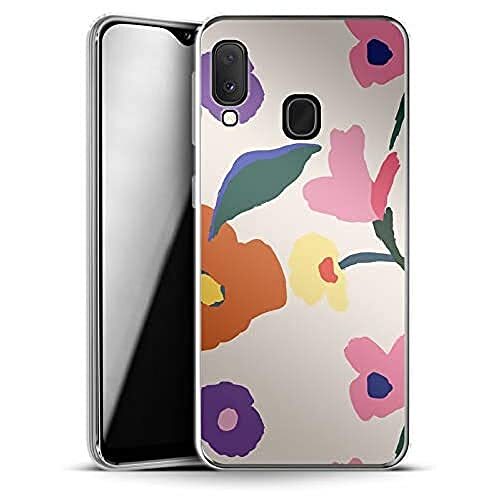 caseable caseable Samsung Galaxy A20e telefoonhoes - siliconen beschermhoes - schokdempend & krasbestendig oppervlak - kleurrijk design - handgeschilderde bloeis - bloemen bloemen