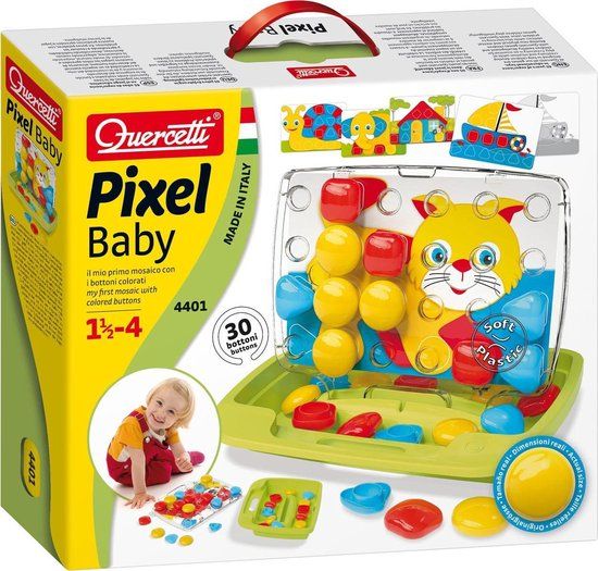Quercetti Mozaïek Fantacolor Junior 39-delig - Educatief spel - 18 maanden+