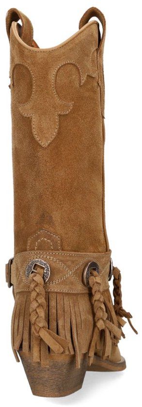 Sacha Dames Beige Suède Cowboylaarzen Maat 40