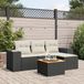 Prolenta Maison Exclusive - Tuinset voor in de tuin, bestaande uit 5 delen met kussens, zwart, gemaakt van polyrotan