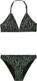 Protest Prtaniston Jr Triangle Bikini Set Meisjes Tijgerprint Veggie Green