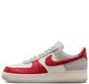 Nike Air Force 1 '07 Elevate Red Toe Sneakers Unisex Leer Rubber Grijs Wit Rood