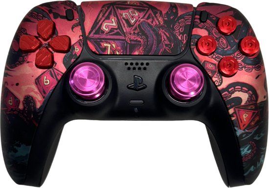 Clever Gaming PS5 Custom Kraken Dice - Wireless Controller with Force Feedback - English Manual