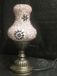 Halay Turkse lamp - tafellamp peervormig 30cm - handgemaakt - paars roze glas