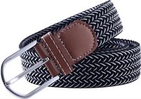 CHPN - Zwart/Witte Elastische Riem - 105CM - Unisex