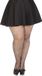 Leg Avenue Crystalized Mesh Stockings Black Plus Size