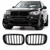 BinaParts Grill Nieren Geschikt Voor BMW X5 F15 & X6 F16 2014-2018 Hoogglans Zwart Enkelspijls Design