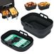 Alyvisun Air Fryer Siliconen Pot, 2 Stuks Airfryer Vormpjes Herbruikbare Mandjes Heteluchtfriteuse Rechthoekig Opvouwbare Tray Basket Liners voor Lucht Frituur, Oven, Magnetron (Zwart)