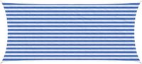 vidaXL Voile d'ombrage rectangulaire 2 x 4 m HDPE bleu et blanc