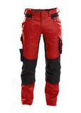 DASSY Werkbroek met stretch en kniezakken Rood/Zwart Maat 50