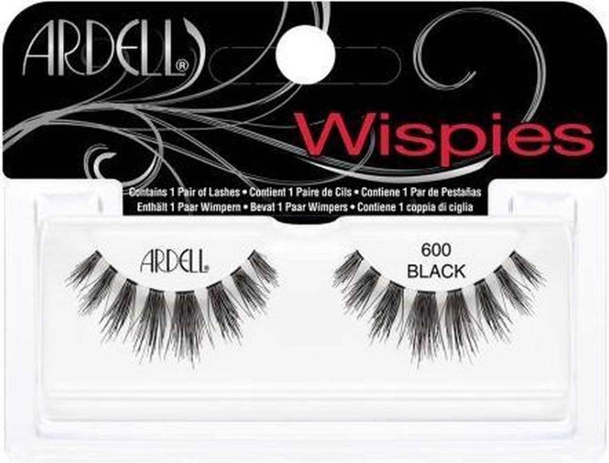 Ardell Ardell Natuurlijke valse wimpers Wispies Cluster 600 | zwart | incl. lijm | 1 paar wimpers