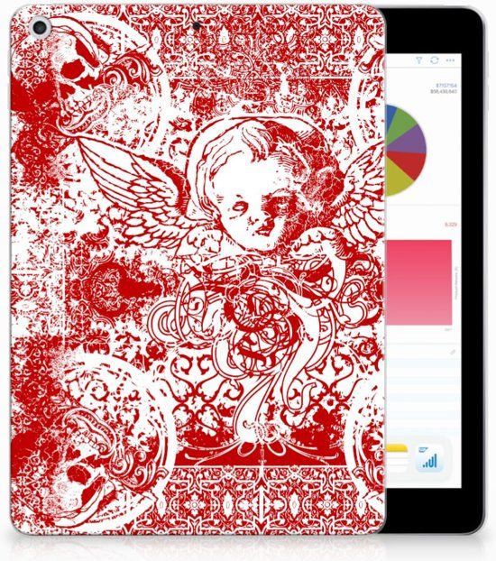 B2Ctelecom Uniek Tablethoesje Angel Skull Red / - / - / -