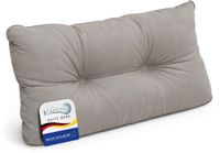 Beautissu Tuinkussen Waterafstotend Outdoor Kussen 60x40x12 cm – Rugkussen Licht Grijs Kussen voor Tuinmeubelen – Flair Lounge