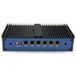 HSIPC HSIPC Gen7 i7 7500U Firewall Micro Apparaat, Mini PC, Nano PC, Router PC (8G 256G) met 6 RJ45, AES-NI, HDMI USB3.0 COM, compatibel voor Pfsense Openwrt OPNsense