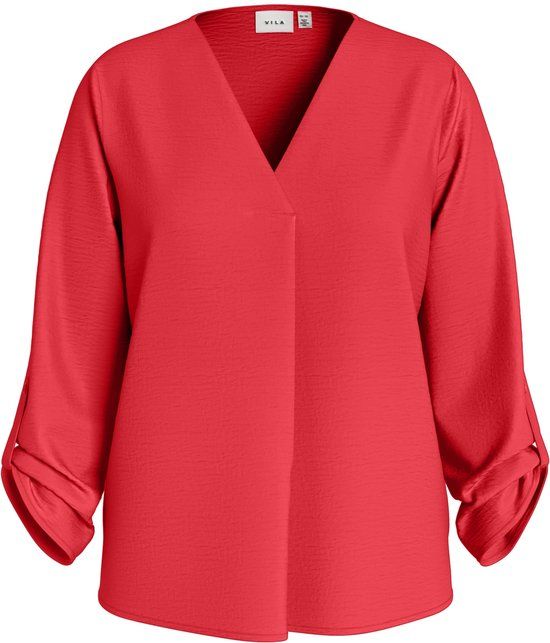 VILA VIJOSA 3/4 V-NECK TOP - NOOS - Dames - Blouses - Hibiscus - Maat 34