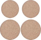 Zeller Set van 4x pannenonderzetters kurk rond 23 en 26 cm