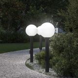 VidaXL Lampenpaal met stopcontact 3 stuks 80 cm zwart ip44