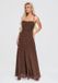 LARICA Jurk - Veters - Gebloemd - Jurk Bruin L