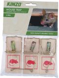 Kinzo Houten muizenval set van 3 stuks