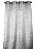 Urban Echo Gordijn, polyester, wit, grijs, 270 x 140 cm
