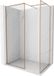 Mexen Kioto-F paroi de douche Walk-in avec cadre 100 x 85 cm, transparent 8 mm, cuivre brossé