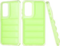 Techsuit Hoesje geschikt voor Samsung Galaxy A35 - Wave Shield Shockproof Hard Case Back Cover - Groen