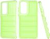 Techsuit Hoesje geschikt voor Samsung Galaxy A35 - Wave Shield Shockproof Hard Case Back Cover - Groen