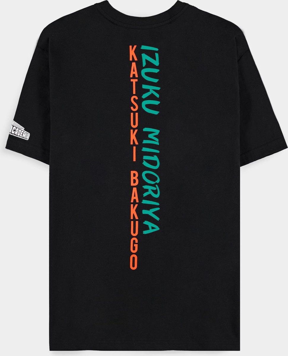 Difuzed My Hero Academia Heren Tshirt -M- Izuku Midoriya Zwart