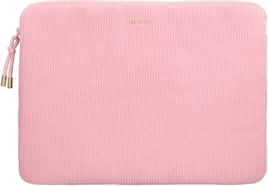 Selencia Corduroy Laptop Sleeve - Laptop Hoes geschikt voor 15 / 15.3 / 15.6 / 16 / 16.2 inch - Soft Blush