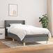Maison Exclusive - Sommier à lattes de lit avec matelas gris foncé 90x200 cm tissu