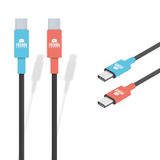 Freaks And Geeks - Opladen Switch 2 - Type C vers Type C (3m) - Blauw en Rood