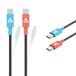 Freaks And Geeks - Opladen Switch 2 - Type C vers Type C (3m) - Blauw en Rood