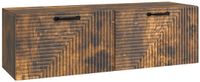 vidaXL Wandmontage TV-kast Gerookt eiken 98 x 31 x 30 cm Bewerkt hout