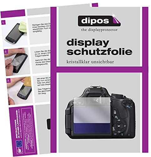 dipos I 2X beschermfolie helder compatibel met Canon EOS 750D folie displaybeschermfolie
