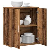 vidaXL Dressoir 2 stuks antiek hout 60 x 31 x 70 cm bewerkt hout