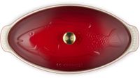 Le Creuset Heritage - Ovenschaal 'Vis -' in Aardewerk Kersenrood - Ovaal - 34cm
