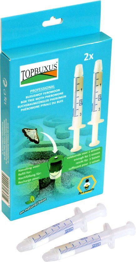 TOPBUXUS Feromoon/lokstof Buxusmot - 2 stuks navulling Buxus mottenval