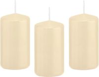 Trend Candles 10x Cremewitte cilinderkaars/stompkaars 6 x 12 cm 40 branduren