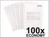 Origineel Falken Originele 100-pack economy PP plastic brochurehoezen Voor A4 transparant