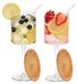 Solidchoice - Set de 2 Verres à vin transparents avec couvercle en bambou
