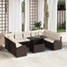 Maison Exclusive - Ensemble de jardin 10 pièces, marron, en polyrotin