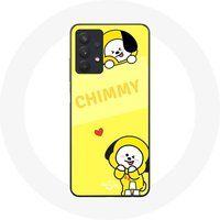 Maniacase Hoesje voor Samsung Galaxy A32 5G BTS Bangtan BT21 Chimmy Jimin Gele Achtergrond