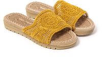 BRASILERAS Platte sandalen Bohooz voor dames, mosterd, 39 EU